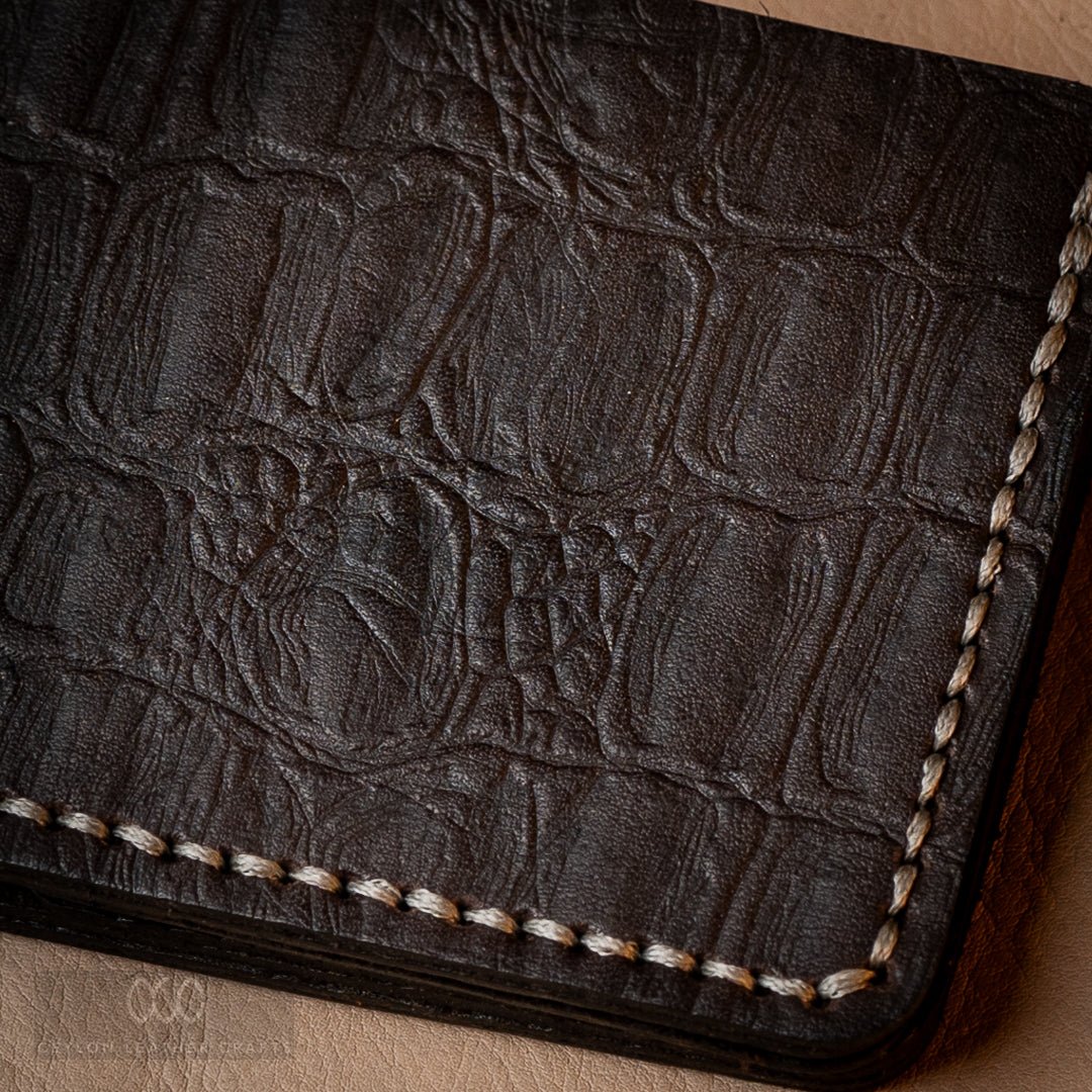 Hugo Crock Print Dark Brown - Ceylon Leather Crafts