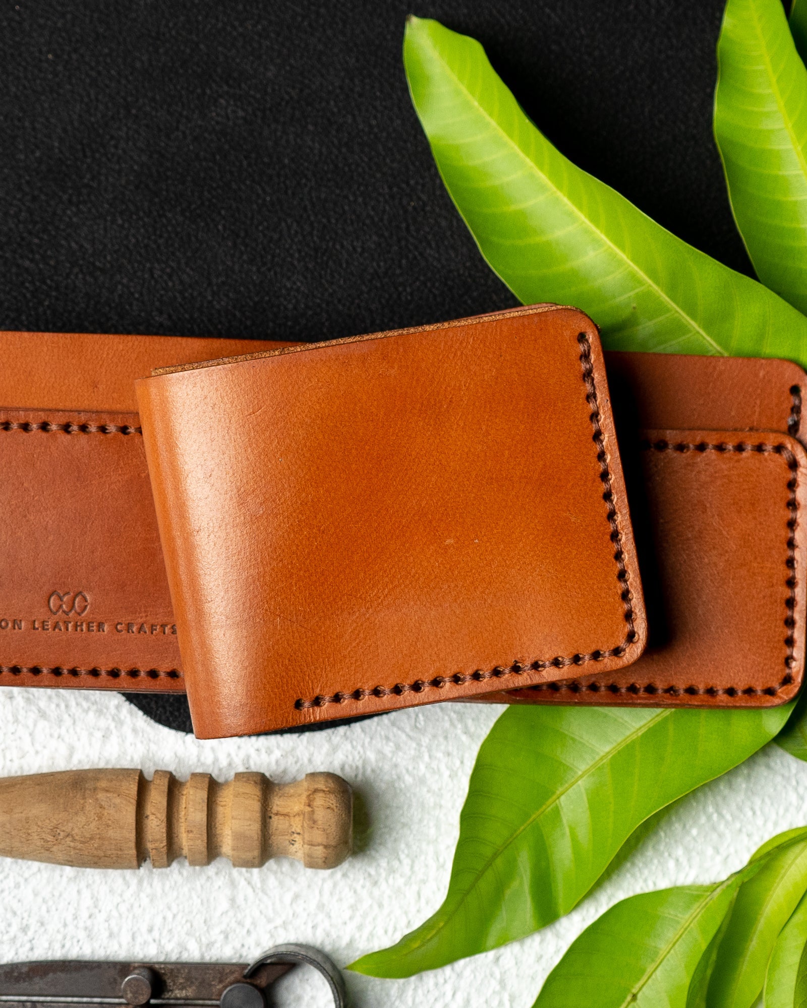 Hugo Reddish Brown - italian calf Cow Leather - Ceylon Leather Crafts