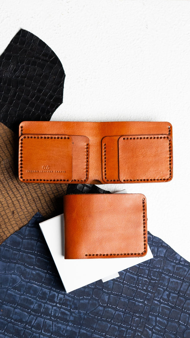 Hugo Reddish Brown- italian calf Cow Leather - Ceylon Leather Crafts