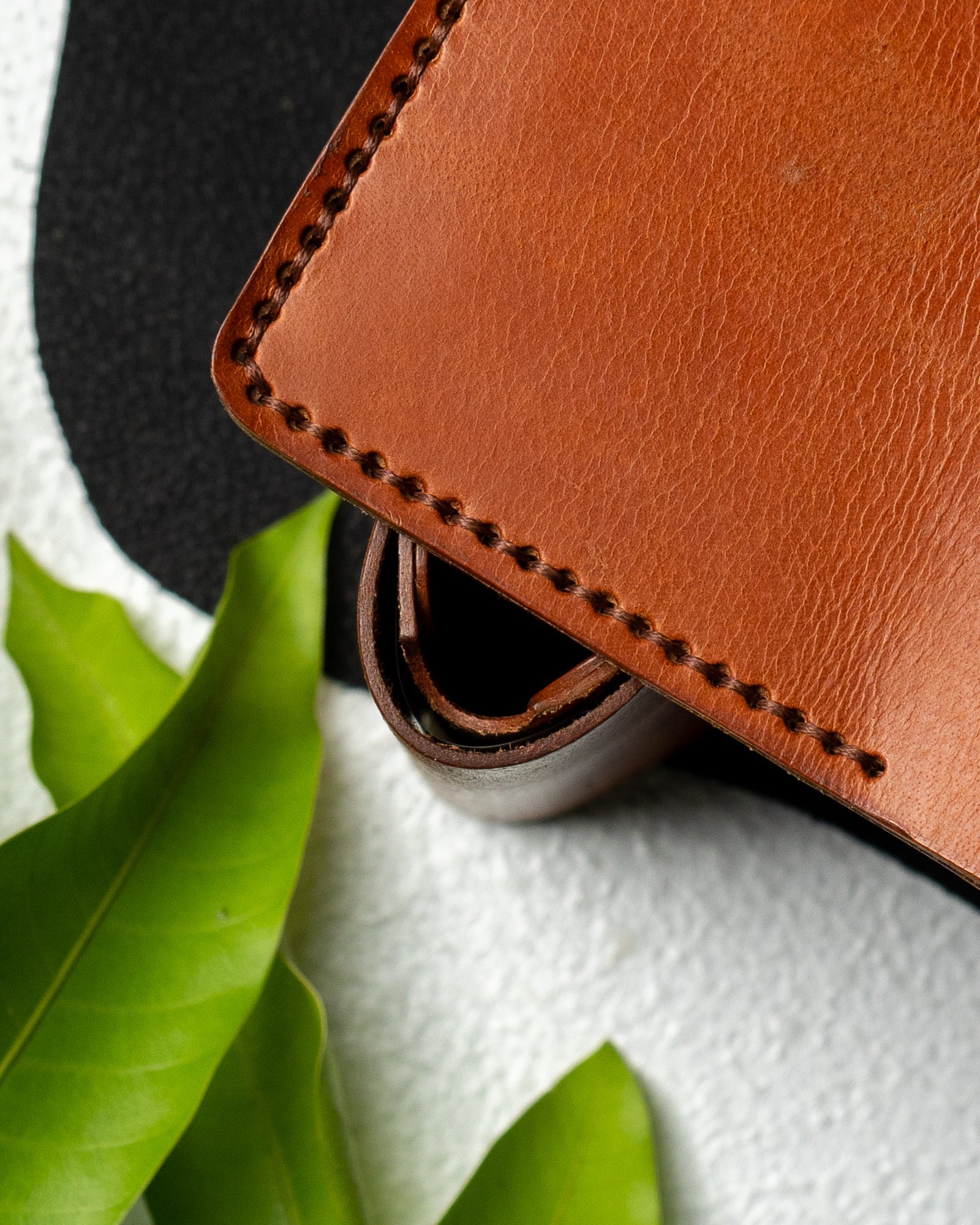 Hugo Reddish Brown - italian calf Cow Leather - Ceylon Leather Crafts