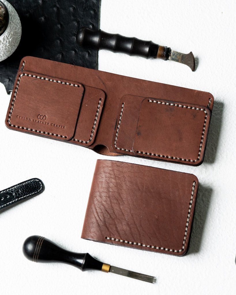 Hugo Wallet – Classic Brown Edition - Ceylon Leather Crafts