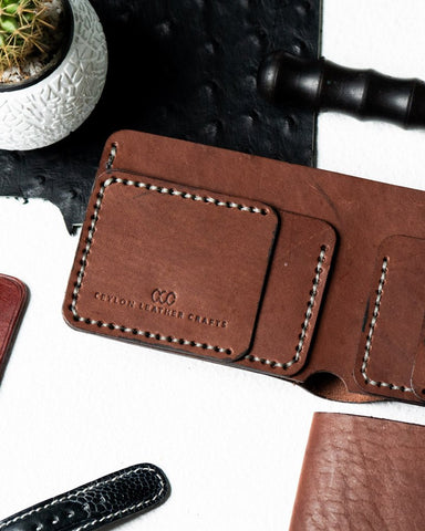 Hugo Wallet – Classic Brown Edition - Ceylon Leather Crafts