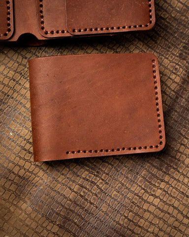 Hugo Wallet – Light tan Ceylon Cow Leather - Ceylon Leather Crafts