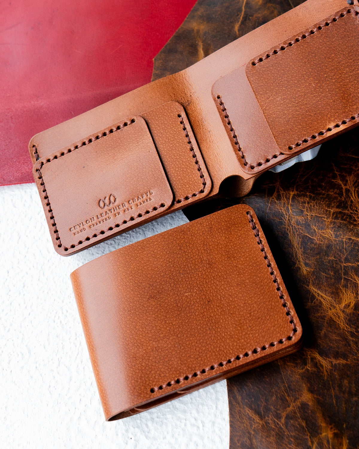 Hugo Wallet – Woody Tan Brown Leather Edition - Ceylon Leather Crafts