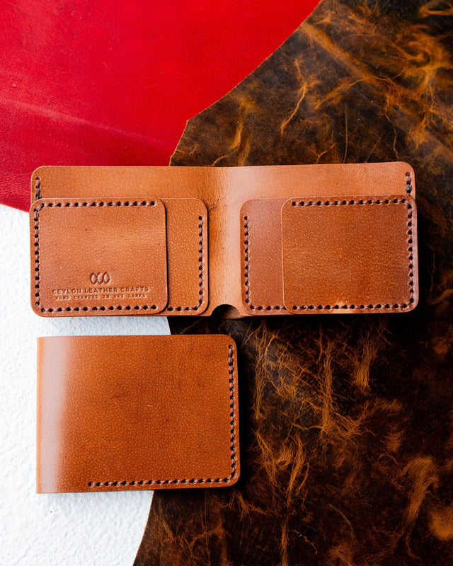 Hugo Wallet – Woody Tan Brown Leather Edition - Ceylon Leather Crafts