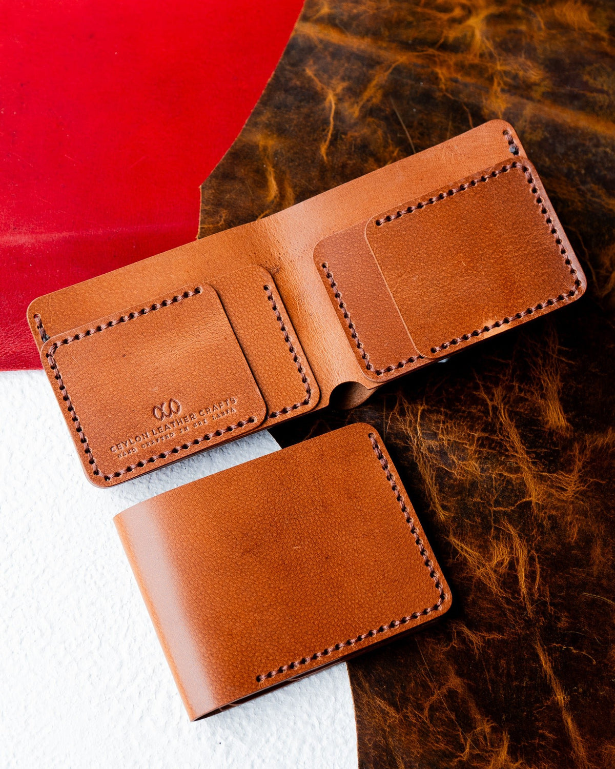 Hugo Wallet – Woody Tan Brown Leather Edition - Ceylon Leather Crafts