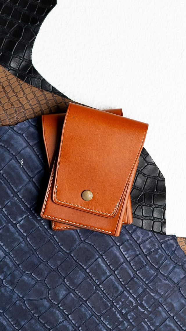 LAEL Wallet – Tan Buffalo Calf Full-Veg Leather - Ceylon Leather Crafts