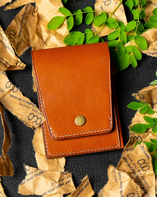 LAEL Wallet – Tan Buffalo Calf Full - Veg Leather - Ceylon Leather Crafts