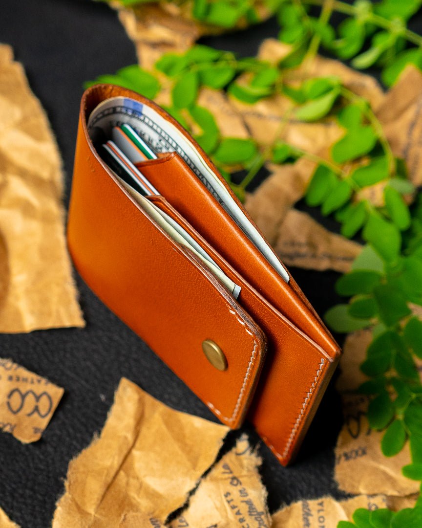 LAEL Wallet – Tan Buffalo Calf Full - Veg Leather - Ceylon Leather Crafts