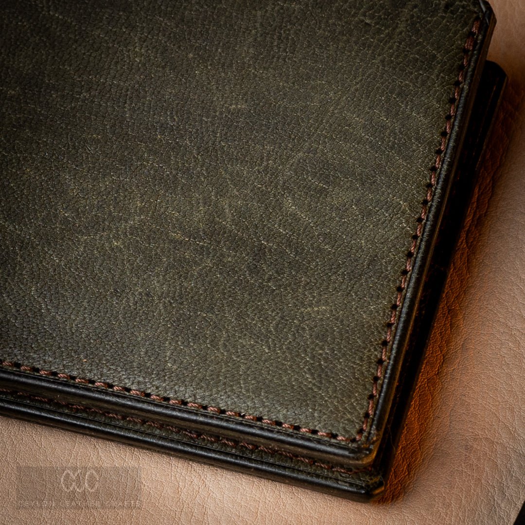 Leo Olive Green - Goat Leather - Ceylon Leather Crafts