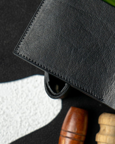 LEO Wallet – Black Buffalo Leather Edition - Ceylon Leather Crafts