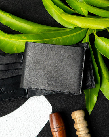 LEO Wallet – Black Buffalo Leather Edition - Ceylon Leather Crafts
