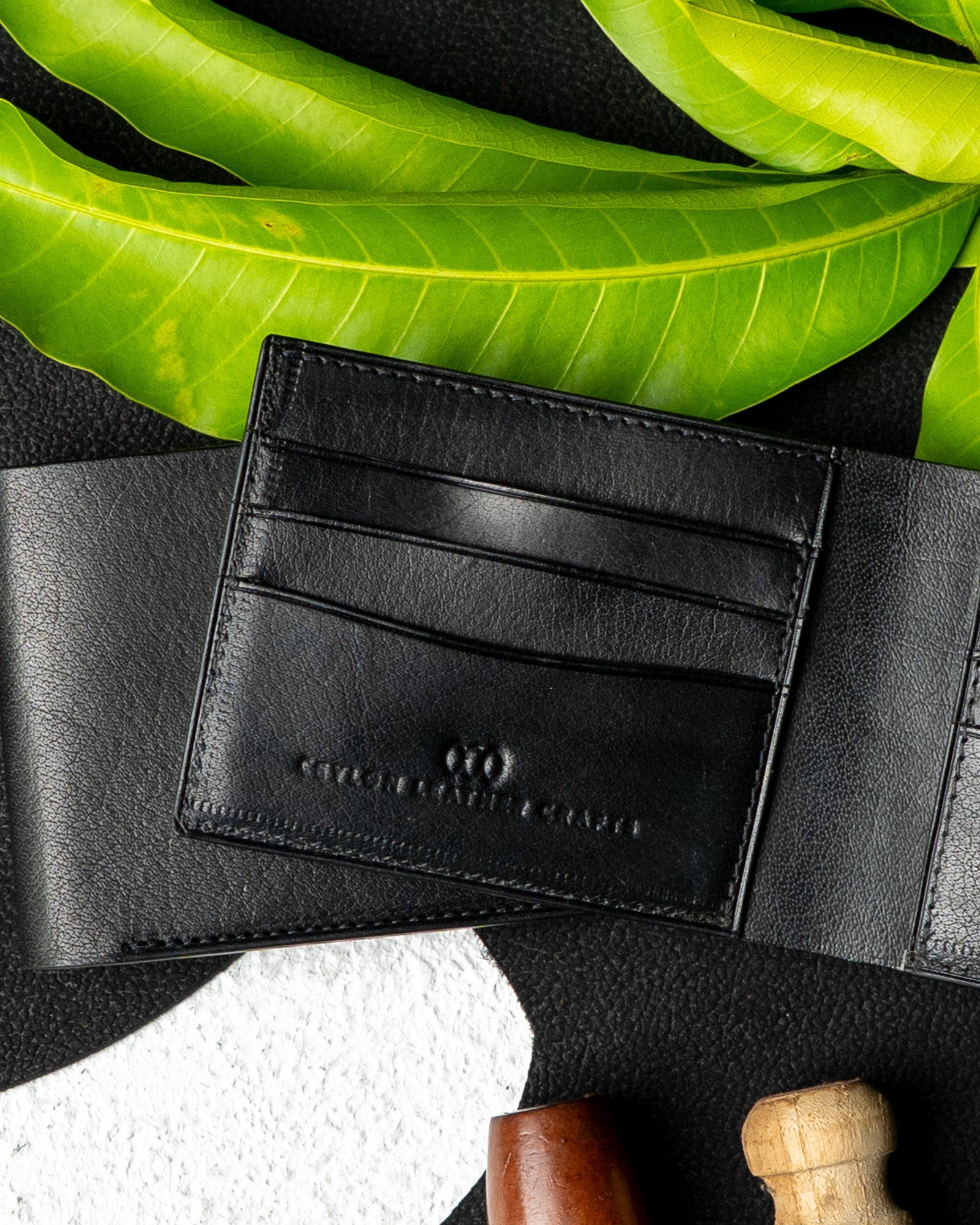 LEO Wallet – Black Buffalo Leather Edition - Ceylon Leather Crafts