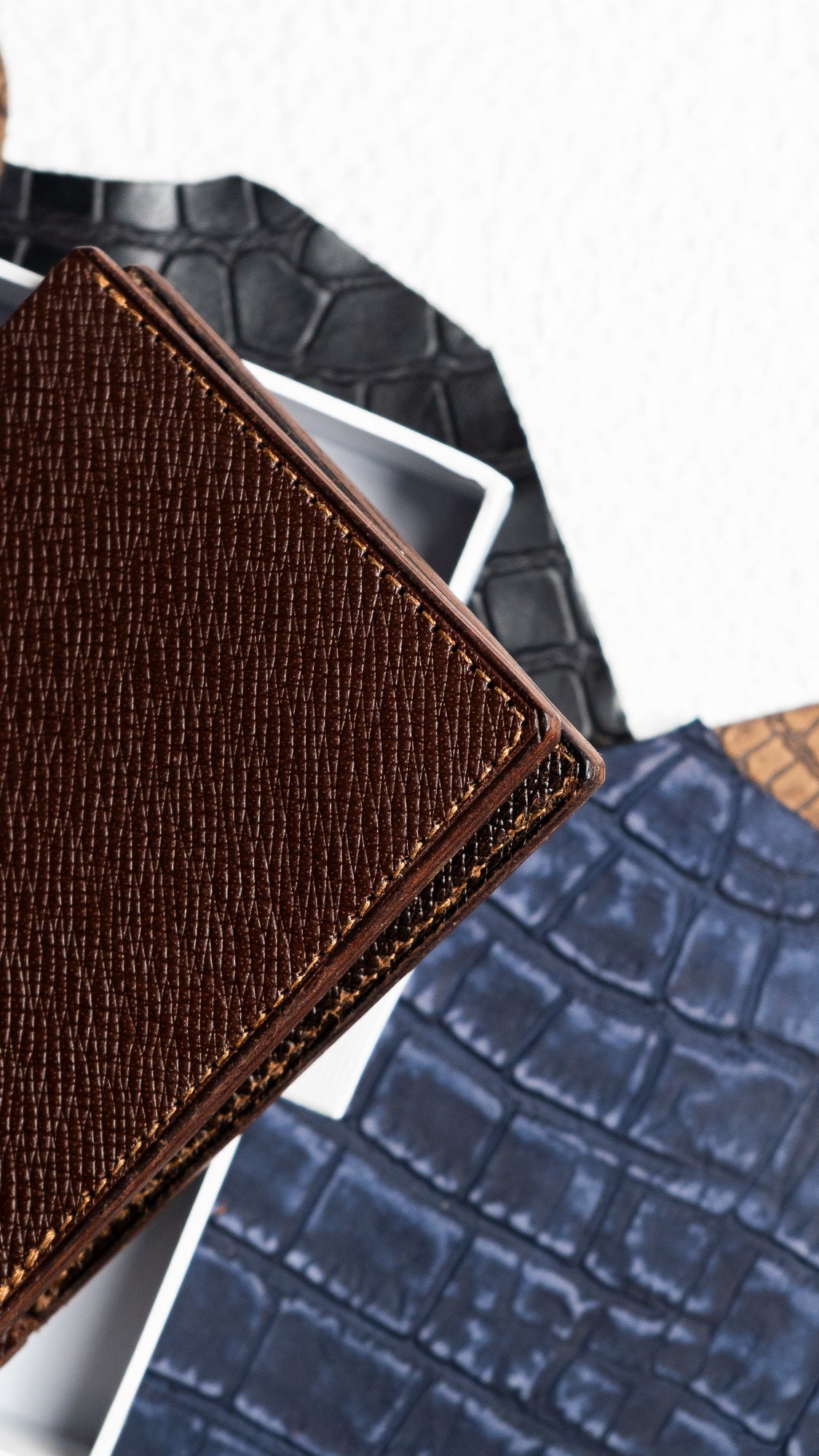 LEO Wallet – Dark Brown Saffiano Leather Edition - Ceylon Leather Crafts