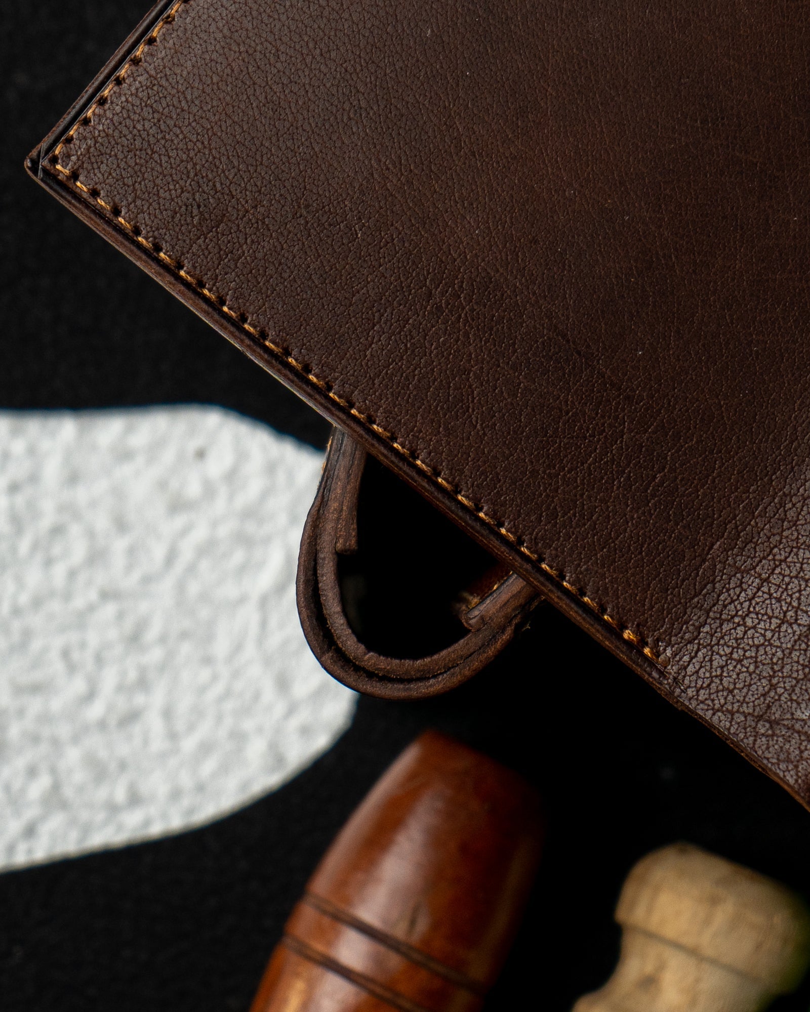 LEO Wallet – Dark Brown Saffiano Leather Edition - Ceylon Leather Crafts