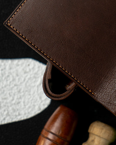 LEO Wallet – Dark Brown Saffiano Leather Edition - Ceylon Leather Crafts