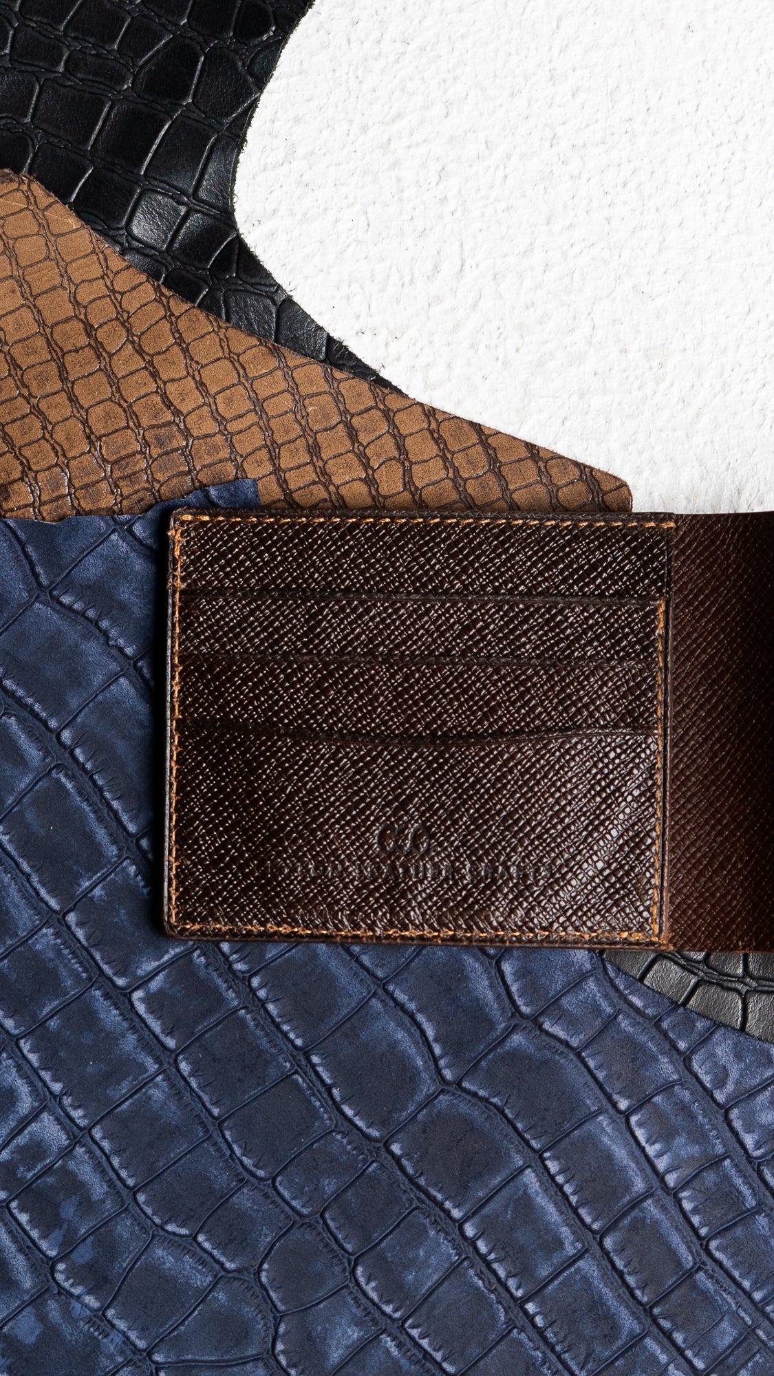 LEO Wallet – Dark Brown Saffiano Leather Edition - Ceylon Leather Crafts