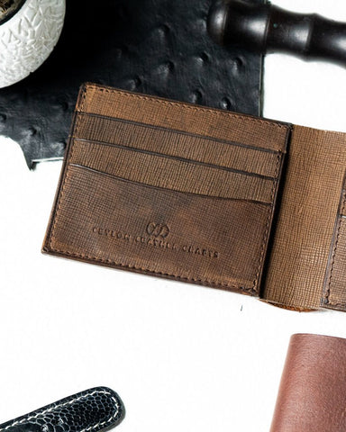 LEO Wallet – Dual Oil Pull - Up Edition (Dark Brown) - Ceylon Leather Crafts