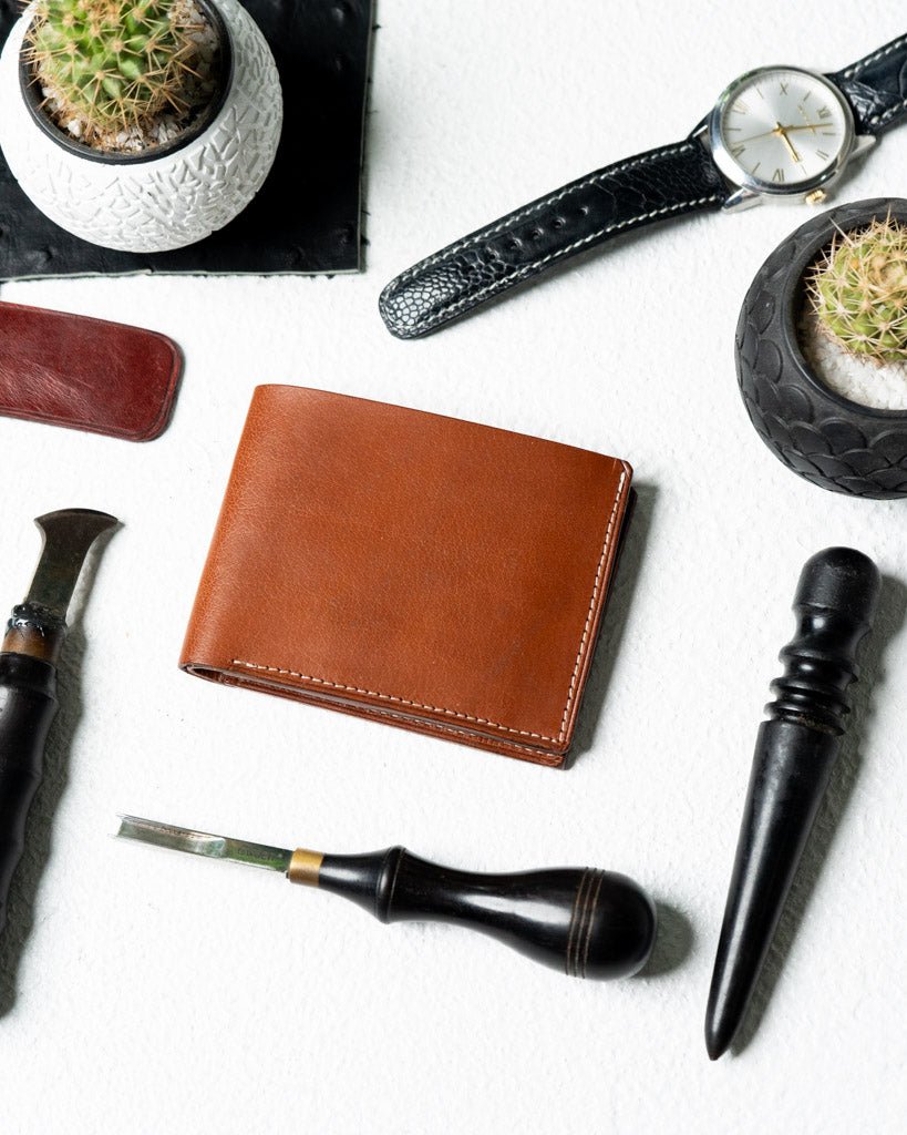 LEO Wallet – Italian Veg - Tanned Sample Edition - Ceylon Leather Crafts