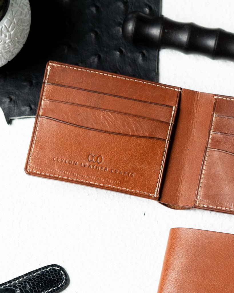 LEO Wallet – Italian Veg - Tanned Sample Edition - Ceylon Leather Crafts