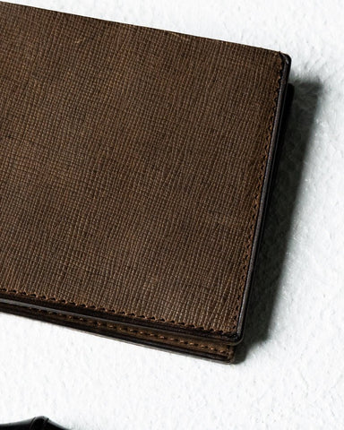 LEO Wallet – Saffiano & Olive Brown Edition - Ceylon Leather Crafts
