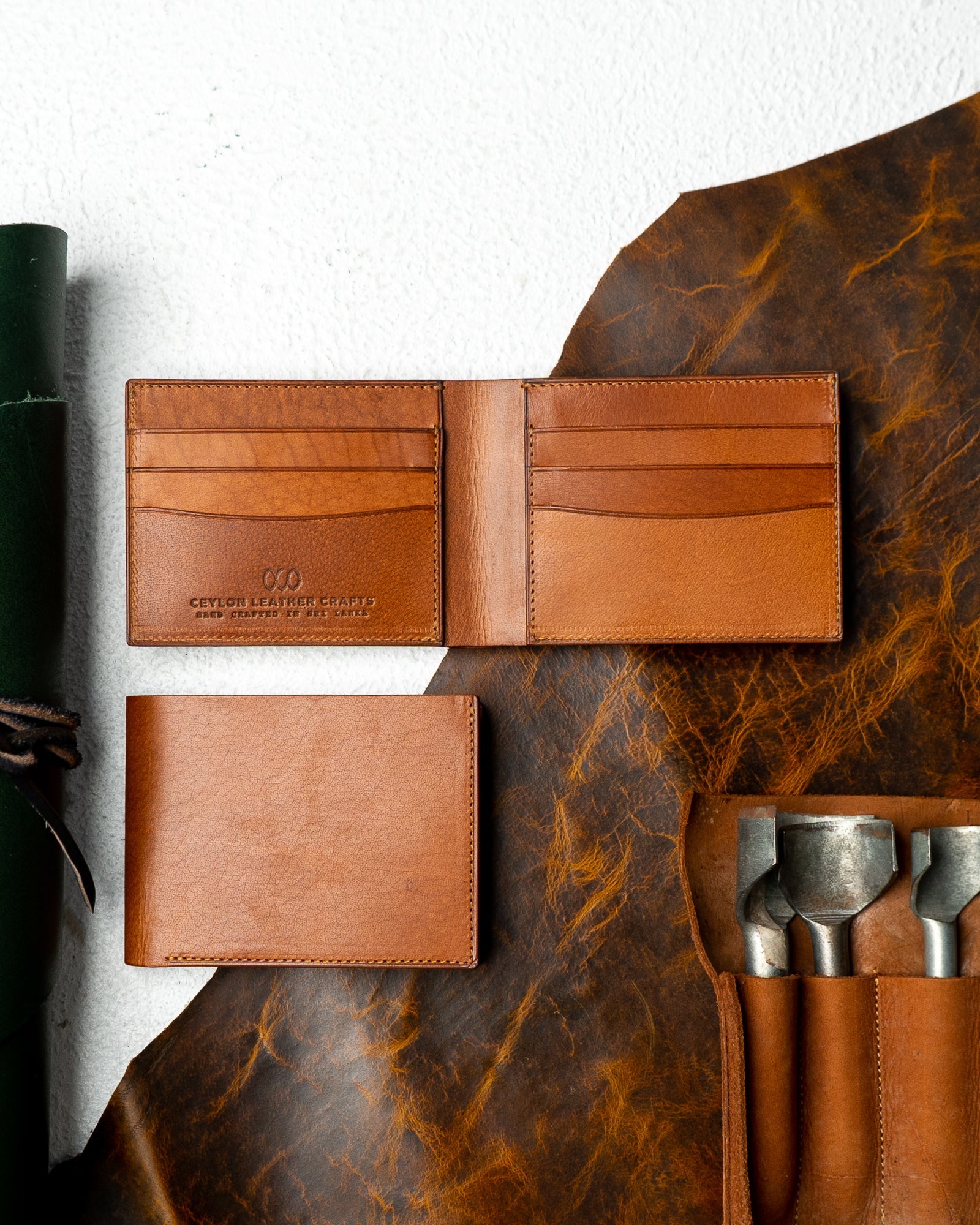 LEO Wallet – Woody Brown Leather Edition - Ceylon Leather Crafts