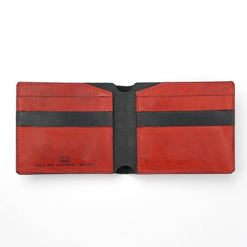 Levi Black Red - goat Leather - Ceylon Leather Crafts