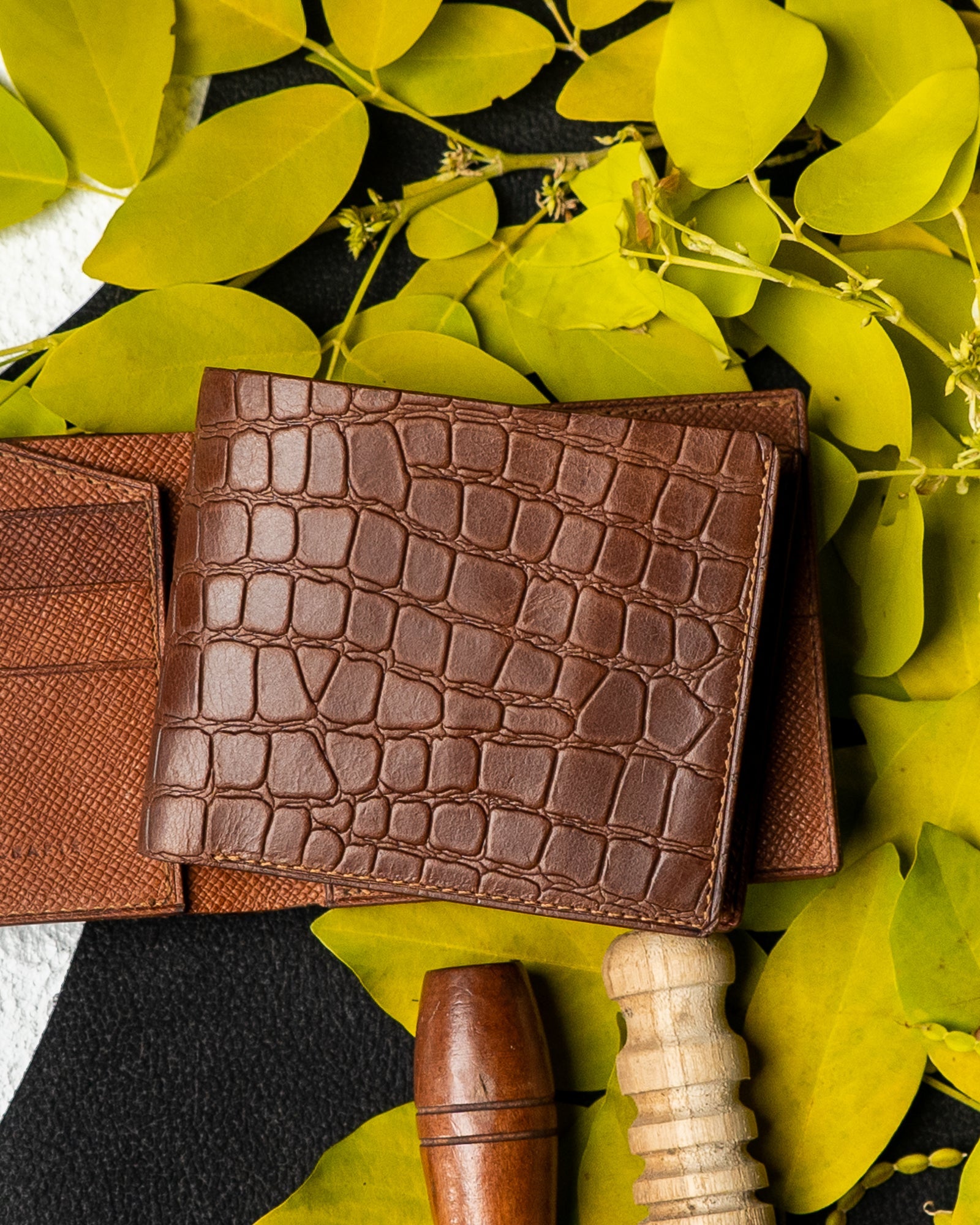 Levi Wallet – Alligator Embossed & Saffiano Full - Veg Leather Edition - Ceylon Leather Crafts