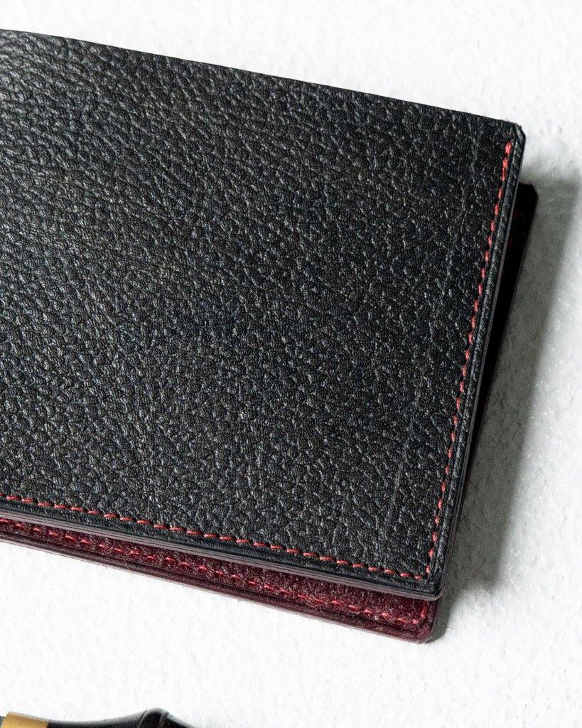 Levi Wallet – Ceylon BR Embossed Edition (Black & Red) - Ceylon Leather Crafts