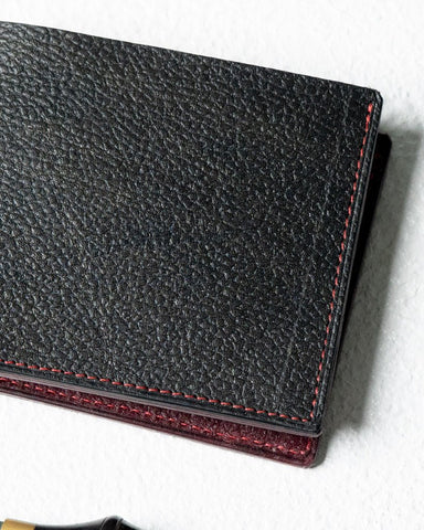 Levi Wallet – Ceylon BR Embossed Edition (Black & Red) - Ceylon Leather Crafts