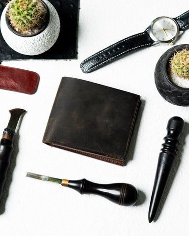 Levi Wallet – Crazy Horse Dark Edition - Ceylon Leather Crafts