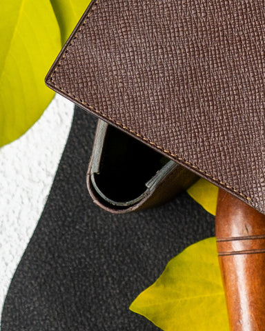 Levi Wallet – Dark Brown Oil Pull - Up & Mustard Oil Leather Edition - Ceylon Leather Crafts