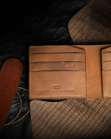 Levi Wallet – Honey Brown Oil Pull - Up Edition - Ceylon Leather Crafts
