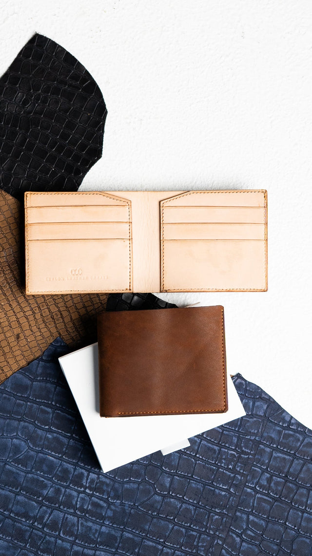 Levi Wallet – Oil Pull-Up & Calf Crust Leather Edition - Ceylon Leather Crafts