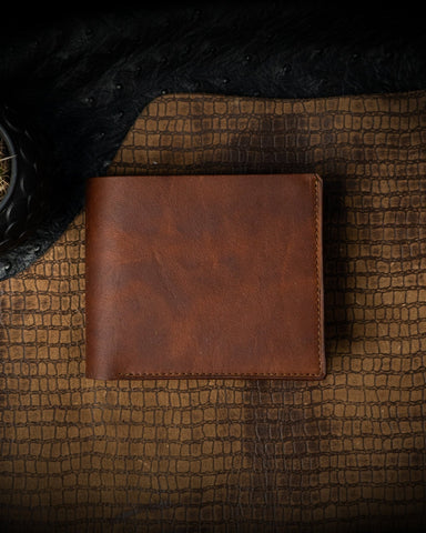 Levi Wallet – Oil Pull - Up & Saffiano Moss Green Edition - Ceylon Leather Crafts