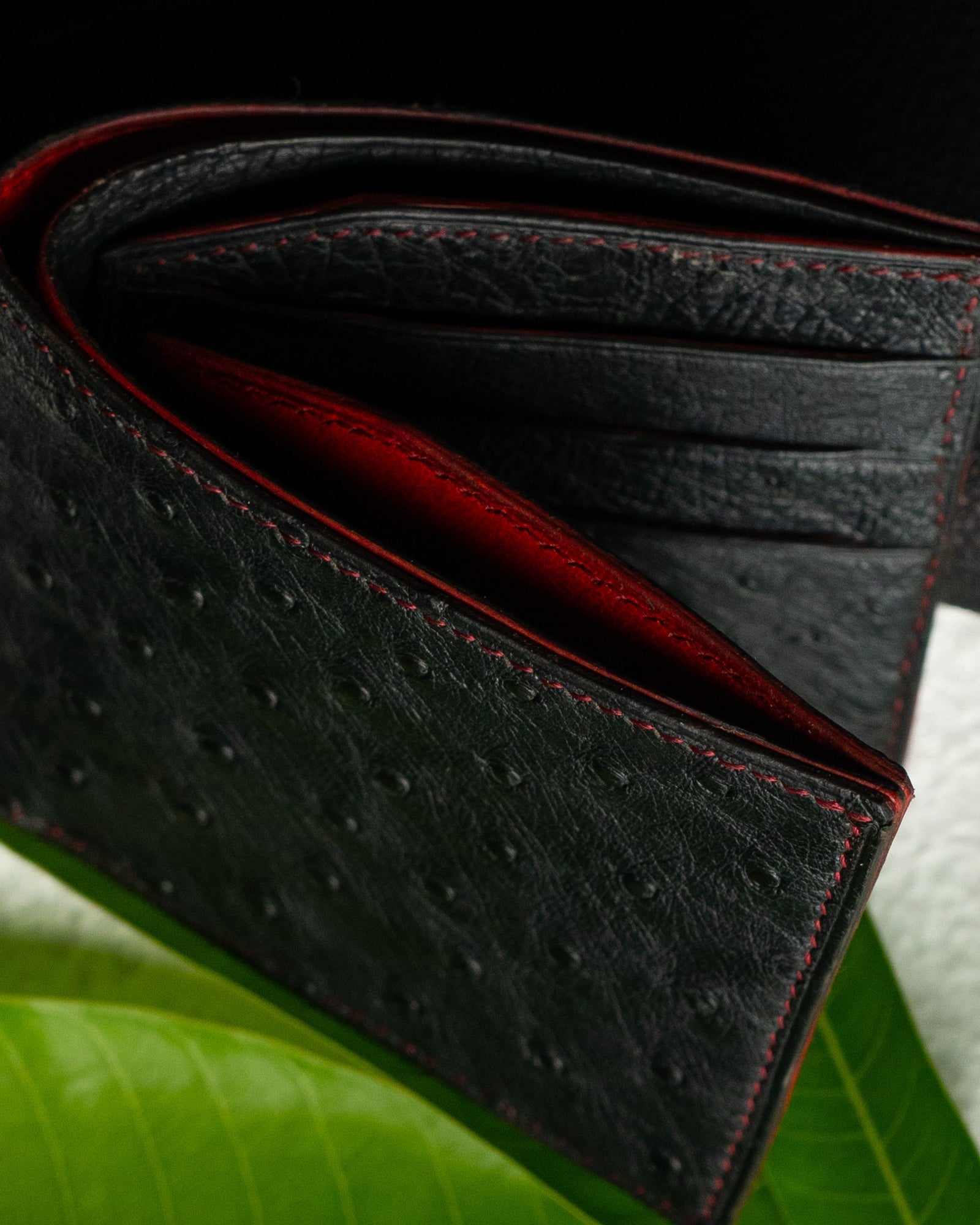 Levi Wallet – Pure Ostrich Leather Edition - Ceylon Leather Crafts