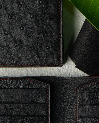 Levi Wallet – Pure Ostrich Leather Edition - Ceylon Leather Crafts