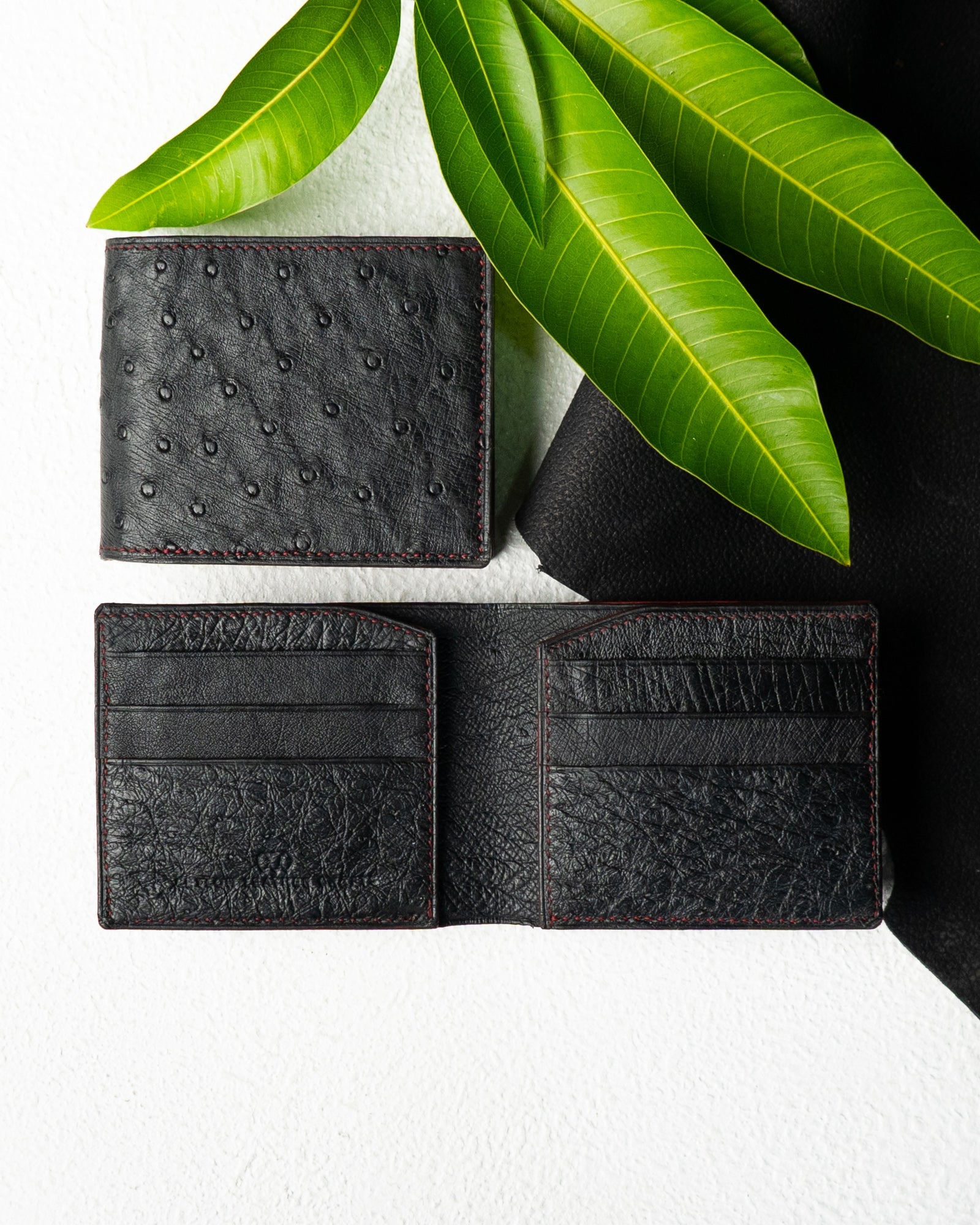 Levi Wallet – Pure Ostrich Leather Edition - Ceylon Leather Crafts