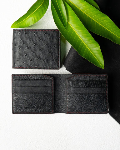 Levi Wallet – Pure Ostrich Leather Edition - Ceylon Leather Crafts