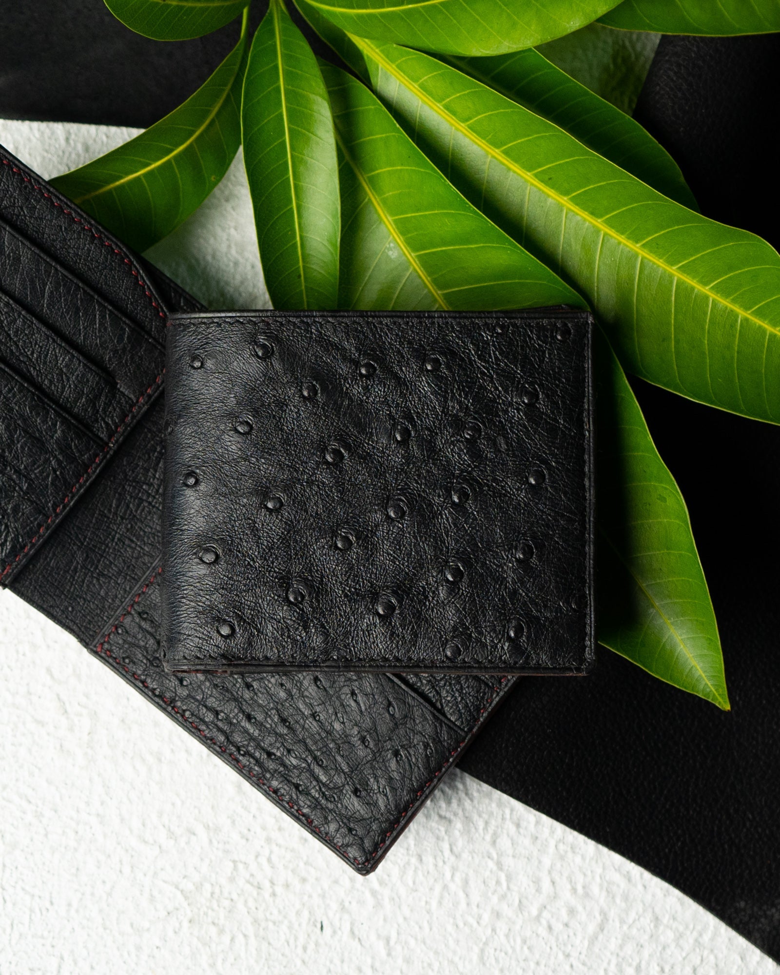 Levi Wallet – Pure Ostrich Leather Edition - Ceylon Leather Crafts