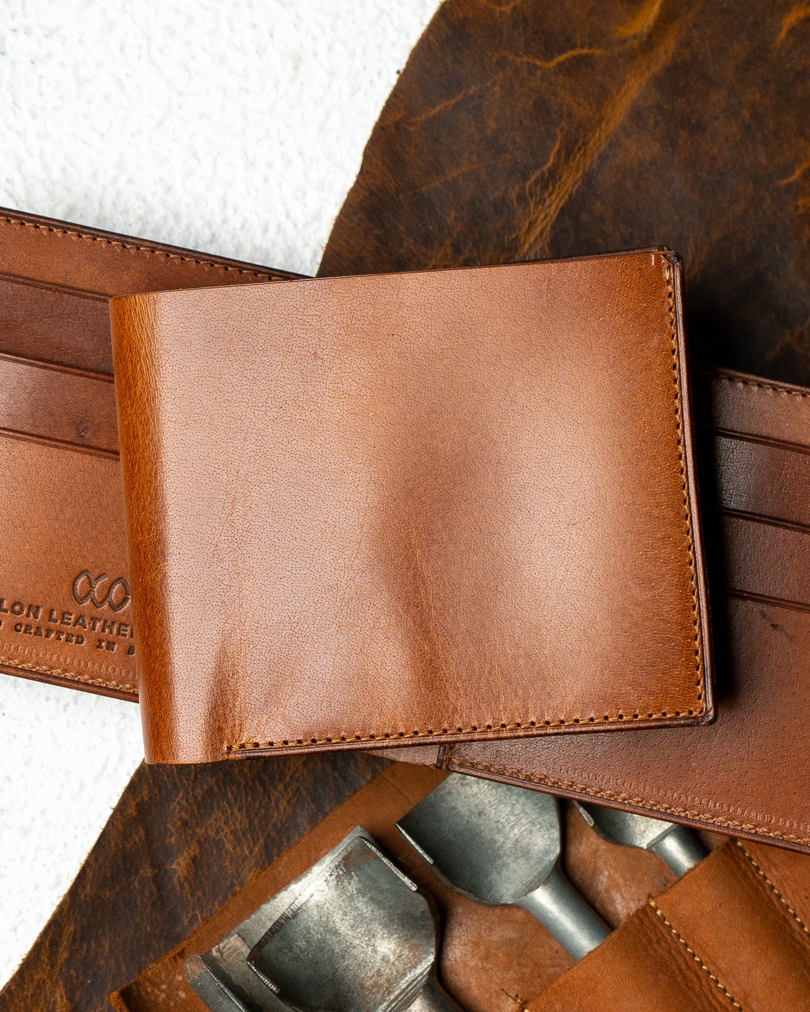 Levi Wallet – Woody Tan Leather Edition - Ceylon Leather Crafts