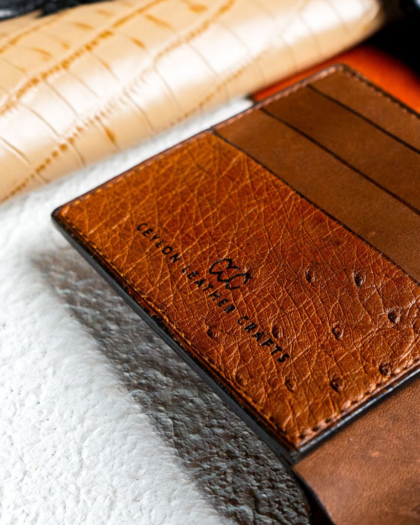 Ostrich Leather Bifold – Adam Edition - Ceylon Leather Crafts