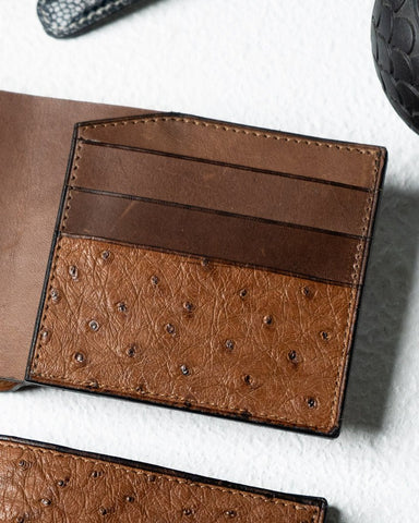 Ostrich Leather Bifold – Levi Edition - Ceylon Leather Crafts