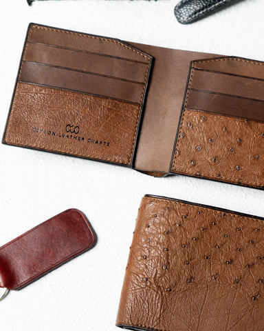 Ostrich Leather Bifold – Levi Edition - Ceylon Leather Crafts