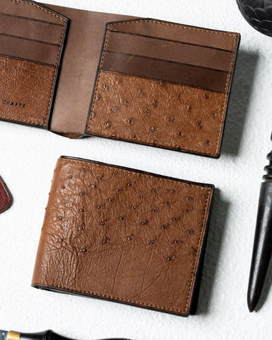 Ostrich Leather Bifold – Levi Edition - Ceylon Leather Crafts