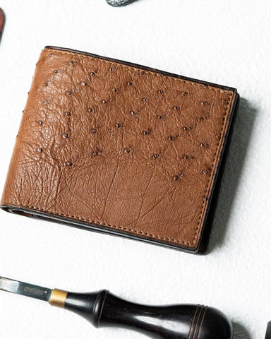 Ostrich Leather Bifold – Levi Edition - Ceylon Leather Crafts
