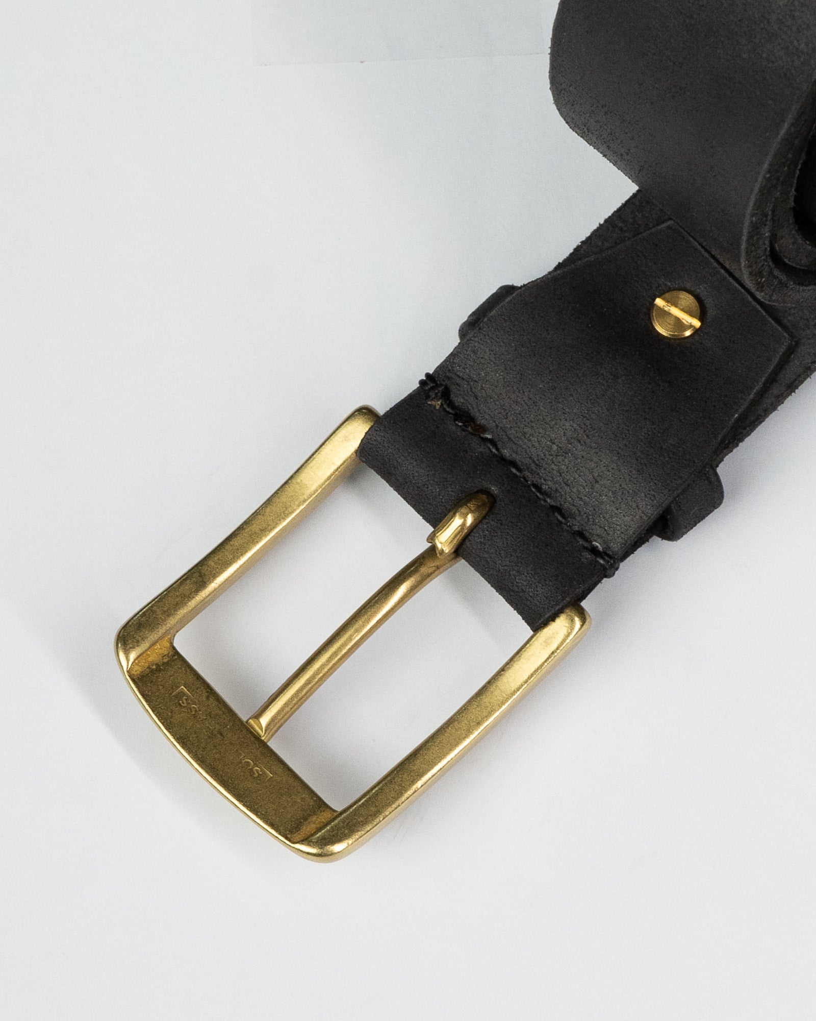 Pure Brass Buckle Leather Belt - Ceylon Leather Crafts