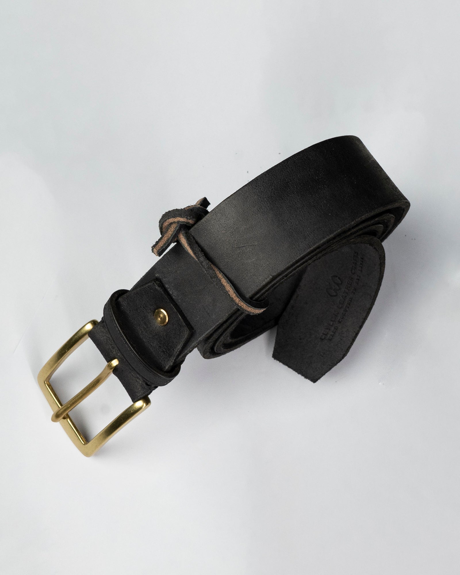 Pure Brass Buckle Leather Belt - Ceylon Leather Crafts