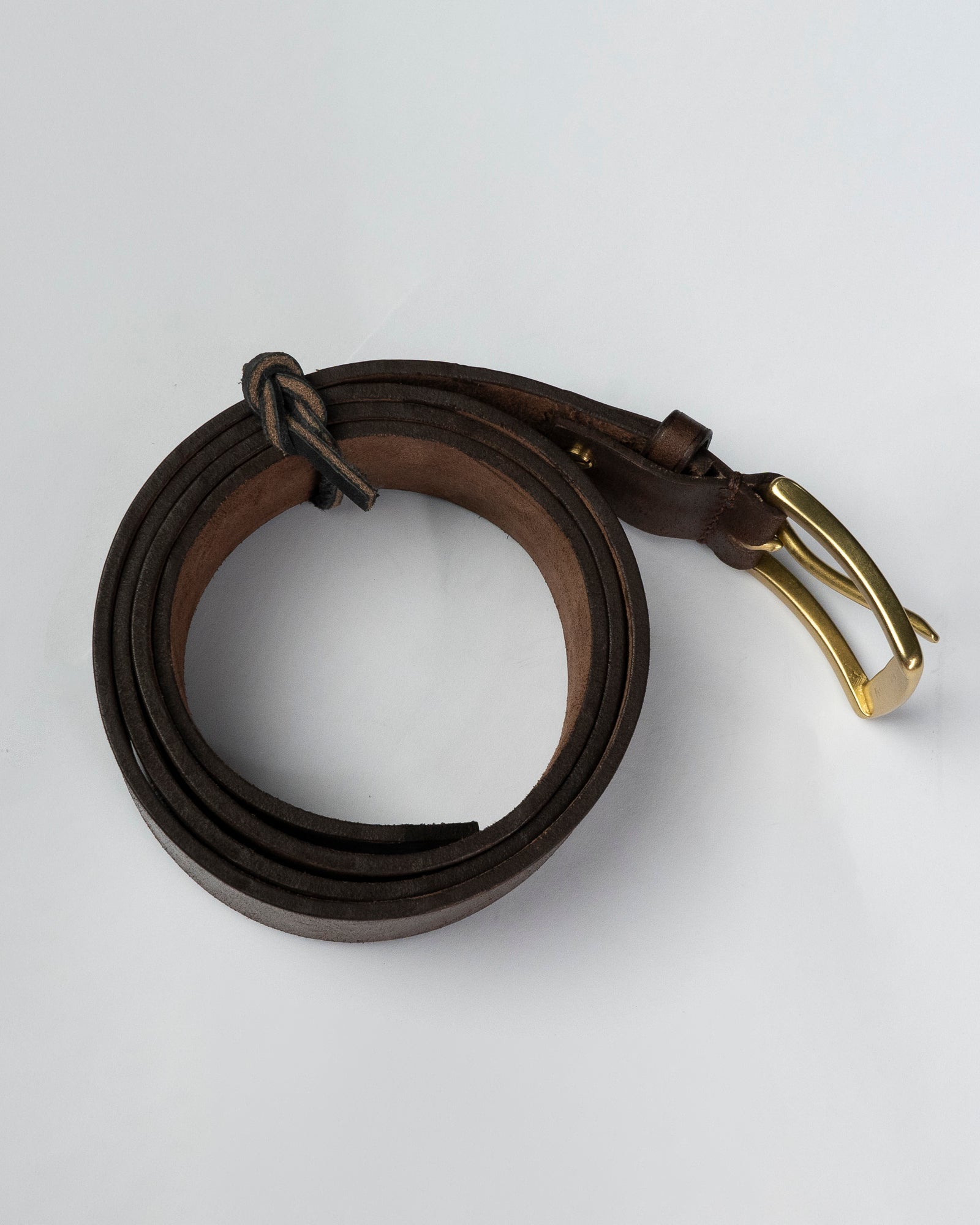 Pure Brass Buckle Leather Belt - Ceylon Leather Crafts