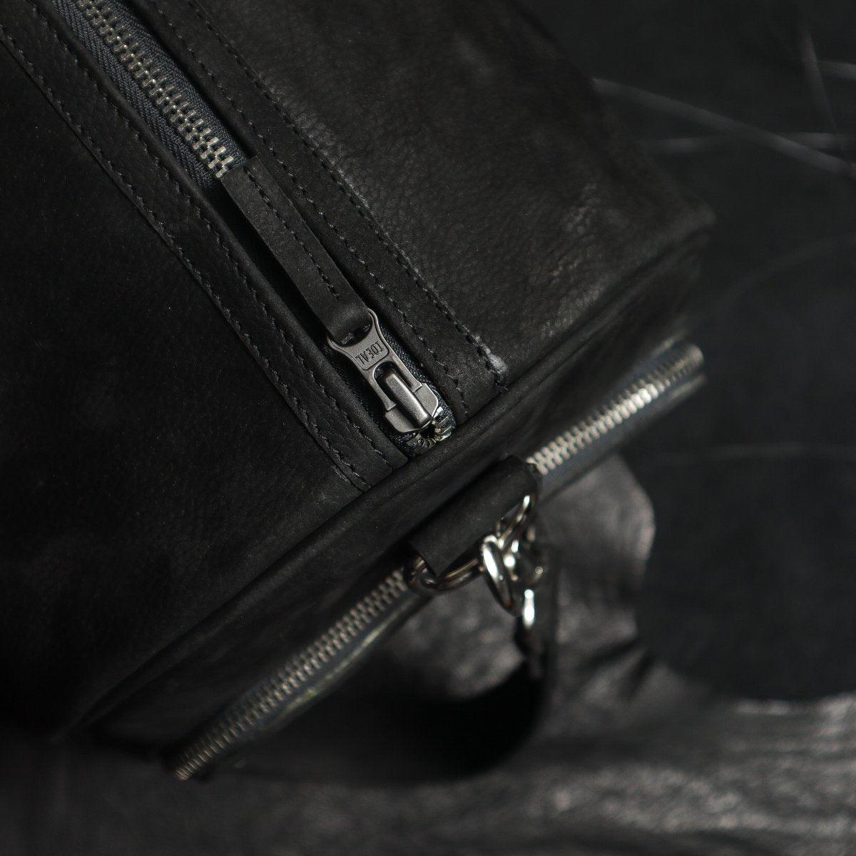 Rufus Duffle bags - Black Nubuck - Ceylon Leather Crafts